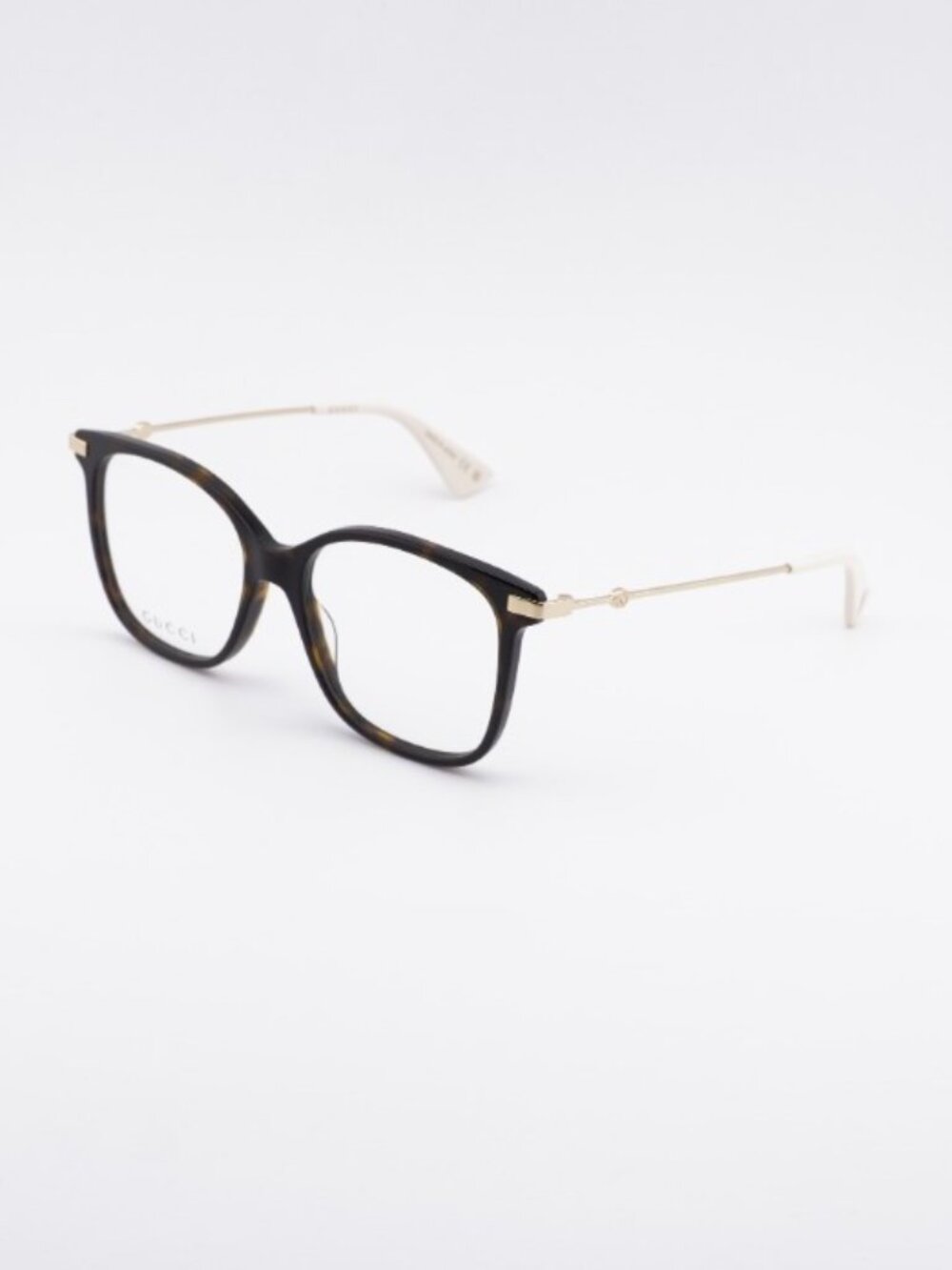 Gucci GG0512O 002 Eyeglasses Havana/Gold 52mm Square Frame